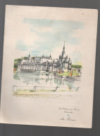 Menu AIR FRANCE  Château De CHANTILLY  En Couverture (chemise Vide) (CAT7239 - Menükarten