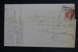 ROYAUME UNI - Lettre Commerciale Pour Paris - L 153165 - Covers & Documents