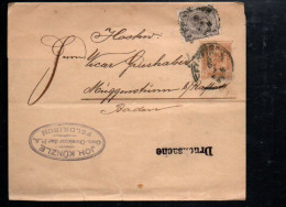 AUTRICHE EMPIRE AFFRANCHISSEMENT COMPOSE SUR PLI 1896 - Lettres & Documents