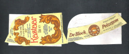 BR. DE BLOCK - PEIZEGEM -  KASTAAR  - 33 CL  -   BIERETIKET (BE 615) - Beer