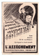 1932 - Publicité - L'asséchement à Sarrebourg (Moselle) - Publicités