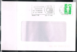 PHIL-L61 - FRANCE Flamme Illustrée Cérès Sur Lettre De NANCY 1994 Réservation Gratuite De Timbres à La Poste - Mechanical Postmarks (Advertisement)