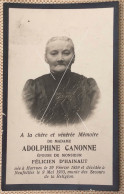 Doodsprentje Avec Photo Souvenir Décès Mme A Canonne épouse Mr F D’Hainaut (Horrues 1859 - Neufvilles 1933) - Obituary Notices
