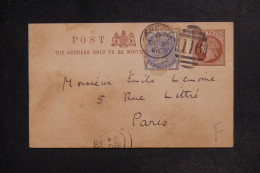 ROYAUME UNI - Entier Postal + Complément Pour Paris En 1886 - L 153167 - Entiers Postaux
