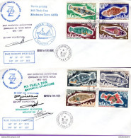 TAAF; 1975; 2 Enveloppes: Mission En Terre Adélie;8 TP N°34 à 38 Et 43 à 45 Séries Complètes - Covers & Documents