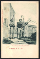 Künstler-AK Marburg A. L., Soldaten Des Hessischen Schützen-Bataillon 1850  - Regimenten
