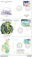 TAAF ; 3 FDC  ;roche Minérale,aragonite,mordénite,amazonite; Kerguelen,St Paul - Autres & Non Classés