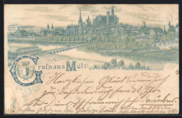 Lithographie Anciennes Metz, 1893, Vue Générale Der Stadt  - Metz