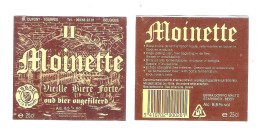 BR. DUPONT - TOURPES - II MOINETTE - ABBAYE DE LA MOINETTE - VIEILLE BIERE FORTE - 25 CL   -   BIERETIKET (BE 619) - Bière