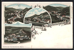 Lithographie Kaltenleutgeben, Panorama, Bahnhof  - Autres & Non Classés