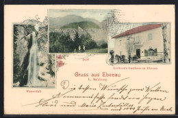 AK Ebenau B. Salzburg, Wasserfall, Dorf, Lackner`s Gasthaus  - Autres & Non Classés