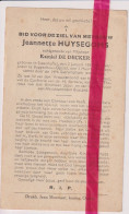Devotie Doodsprentje Overlijden - Jeannette Huysegoms Echtg Kamiel De Decker - Steenhuffel 1864 - Buggenhout Opstal 1945 - Obituary Notices