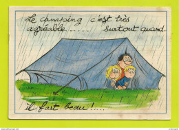 HUMOUR VACANCES Série 947/2 Le Camping C'est Très Agréable Surtout Quand ...il Fait Beau ! Illustrateur Alexandre ? - Humour