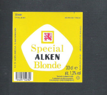 BROUWERIJ ALKEN-MAES - WAARLOOS - SPECIAL ALKEN  BLONDE - 33 CL -  BIERETIKET  (BE 630) - Bière