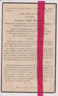 Devotie Doodsprentje Overlijden - Leonce Den Haese Wedn Niemegeers, Echtg Coralie Van Herpe - Baaigem 1875 - 1942 - Obituary Notices