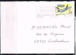 PHIL-L66 - FRANCE Flamme Illustrée Sur Lettre De RIXHEIM 150 Ans De Poste 1993 - Mechanical Postmarks (Advertisement)