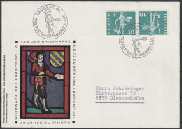 Schweiz: 1960, Fernbrief In MeF, Mi. Nr. K 46 X, Freimarke: 10 C. Standesläufer Schwyz, SoStpl. LANGENTHAL - Se-Tenant