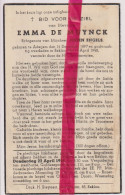 Devotie Doodsprentje Overlijden - Emma De Muynck Echtg Julien Engels - Adegem 1897 - Eeklo 1948 - Obituary Notices