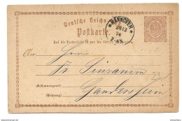 290 - 6 - Entier Postal Envoyé De Hannover 1874 - Très Léger Pli Vertical - Andere & Zonder Classificatie