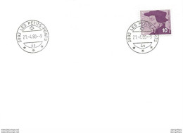 251 - 6 - Enveloppe Avec Cachet à Date Les Petits-Ponts (canton Neuchâtel) 1980 - 1er Jour Cachet Avec Heure - Postmark Collection