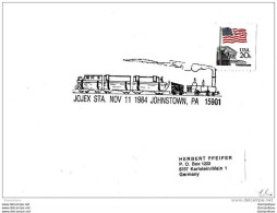 228 - 6 - Carte Américaine Avec Oblit Spéciale De Johnston 1984 Thème Chemins De Fer - Trains