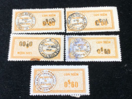Vietnam South Wedge Before 1975(wedge VIET NAM PRINTING) 5 Pcs 5 Stamps Quality Good - Collezioni
