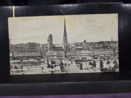 20 . CARTE PANORAMIQUE . ROUEN LE PONT BOIELDIEU ET LA CATHEDRALE . GRAND FORMAT . 28 X 15 . - Rouen