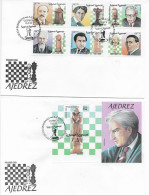 Chess  2x FDC  ; Marshall Blackburn Rubinstein Petrosian Botwinnik  Gunsber - Schaken