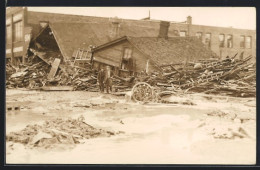 Foto-AK Erie, PA, Mill Creek, Flood 1915, French Street, Hochwasser  - Sonstige & Ohne Zuordnung