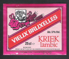 BROUWERIJ  VAN HONSEBROUCK - INGELMUNSTER - VIEUX BRUXELLES - KRIEK LAMBIC - 25 CL -  BIERETIKET  (BE 653) - Bière