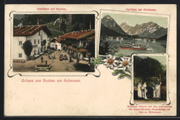 AK Buchau Am Achensee, Gasthaus Zur Buchau, Dampfer  - Other & Unclassified