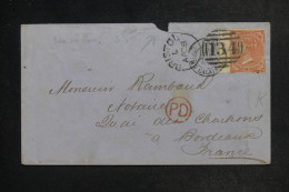 ROYAUME UNI - Enveloppe De Bristol Pour La France En 1862 - L 153168 - Cartas & Documentos