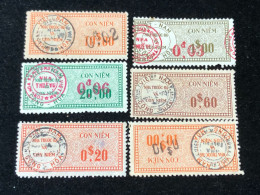 Vietnam South Wedge Before 1975(wedge VIET NAM PRINTING) 6 Pcs 6 Stamps Quality Good - Collezioni