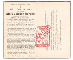 DP Alois Van Den Berghe Vandenberghe ° Stekene 1871 † 1945 X Maria Van Maercke // Nieuwlandt Valent - Devotion Images