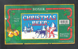 BIERETIKET -  BOXER  CHRISTMAS BEER  - 75 CL  (BE 665) - Bière