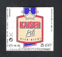 KAISER PILS - 25 CL   - BIERETIKET (BE 666) - Beer