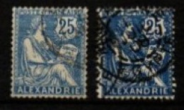 ALEXANDRIE    -   1902  .  Y&T N° 27 / 27a  Oblitérés - Gebraucht