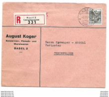 278 - 19 - Enveloppe Recommandée Envoyée De Basel Centralbahnstrasse 1944 - Lettres & Documents