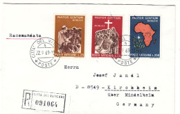 Vatican - Lettre Recom De 1969 - Oblit Citta Del Vaticano - Expédié Vers Kirchheim - Papes - - Covers & Documents