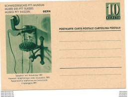 19 - 53 - Entier Postal Neuf "Musée Des PTT" Illustration Appareil Téléphonique Avec Accoudoir" - Stamped Stationery