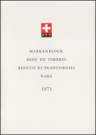 Schweiz Faltblatt Nr. 103 Block NABA 1971 Basel, Nr. 15, ET-O - FDC