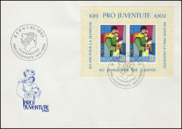 Schweiz Block 18 Pro Juventute 1962, Block Mit Nr. 7 Auf Schmuck-FDC ESSt Bern - Autres & Non Classés