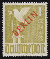 33 Rotaufdruck 1 Mark ** Postfrisch, Geprüft - Unused Stamps