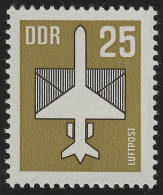 3129w Flugpostmarken 25 Pf 1987, Papier W, ** - Unused Stamps
