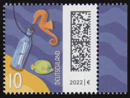 3723CII Welt Der Briefe: Flaschenpost 10 Cent Aus Bogen, ** Postfrisch - Unused Stamps