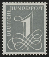 285X Ziffer 1 Pf Wasserzeichen 4 W, ** Postfrisch - Unused Stamps