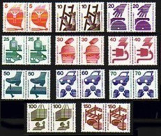 402ff Unfall 11 Werte, Waagerechte Paare, Satz ** Postfrisch - Unused Stamps