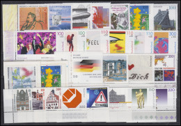 2087-2155 Bund-Jahrgang 2000 Ecken Unten Links, Komplett ** - Collezioni Annuali