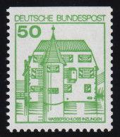 1038CII V Burgen Und Schlösser 50 Pf Inzlingen, ** LETTERSET Weiß - Unused Stamps