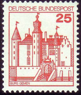 996 Burgen Und Schlösser 25 Pf Gemen, ALTE Fluoreszenz, Postfrisch ** - Unused Stamps